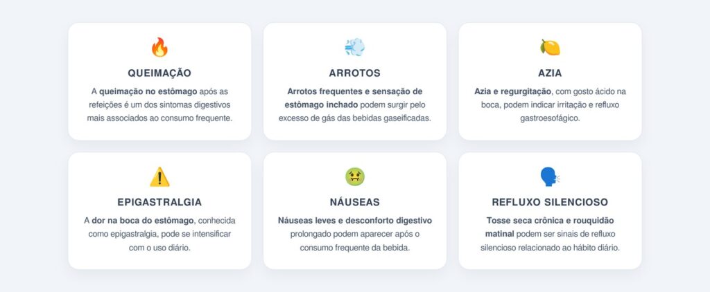 Quais sintomas podem aparecer com o consumo diário?