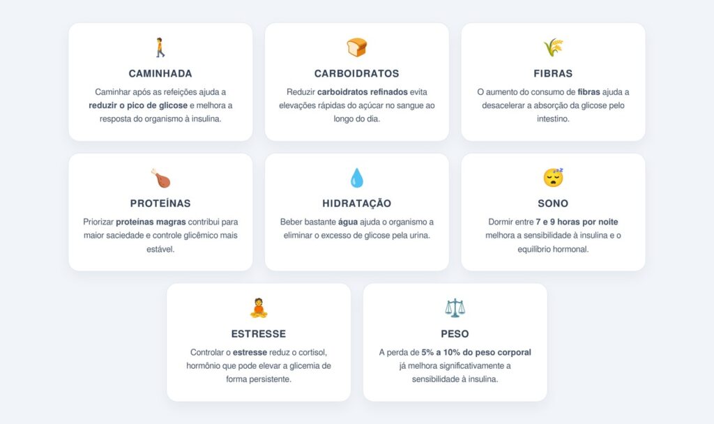 Quais são as 8 dicas para controlar o açúcar no sangue naturalmente?