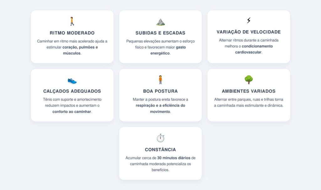 Como a intensidade dos passos influencia os resultados?