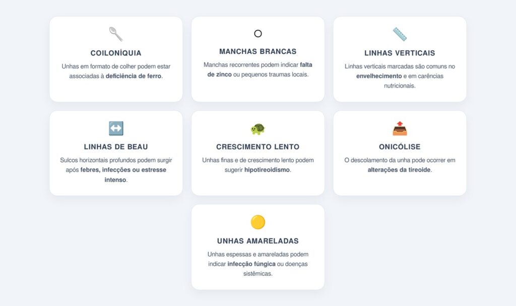 Quais sinais nas unhas merecem atenção?