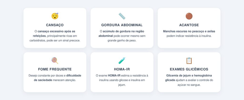 Quais são os sinais sutis e os exames usados?
