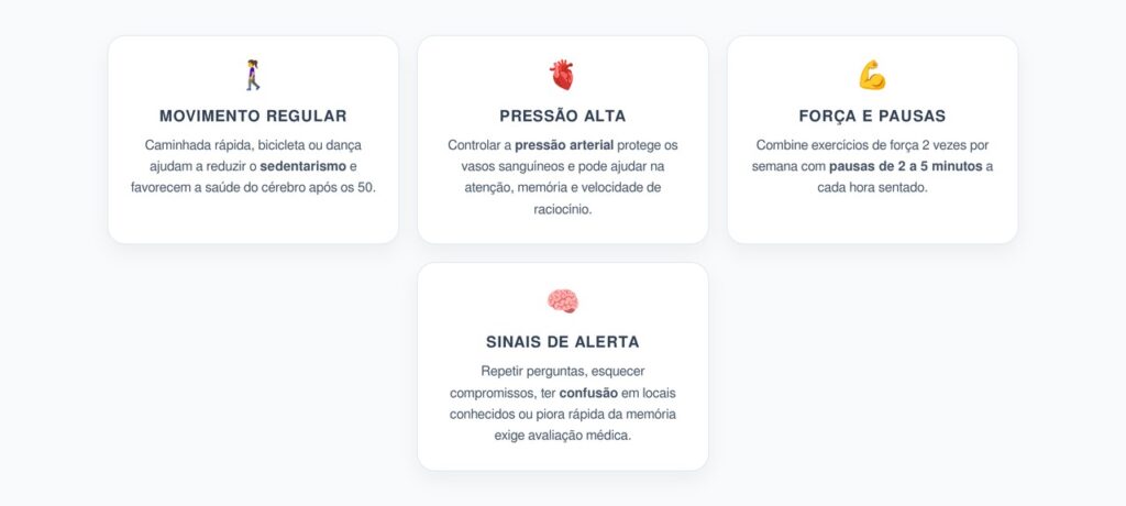Memória Após os 50: Rotina que Protege o Cérebro, a Pressão e a Autonomia