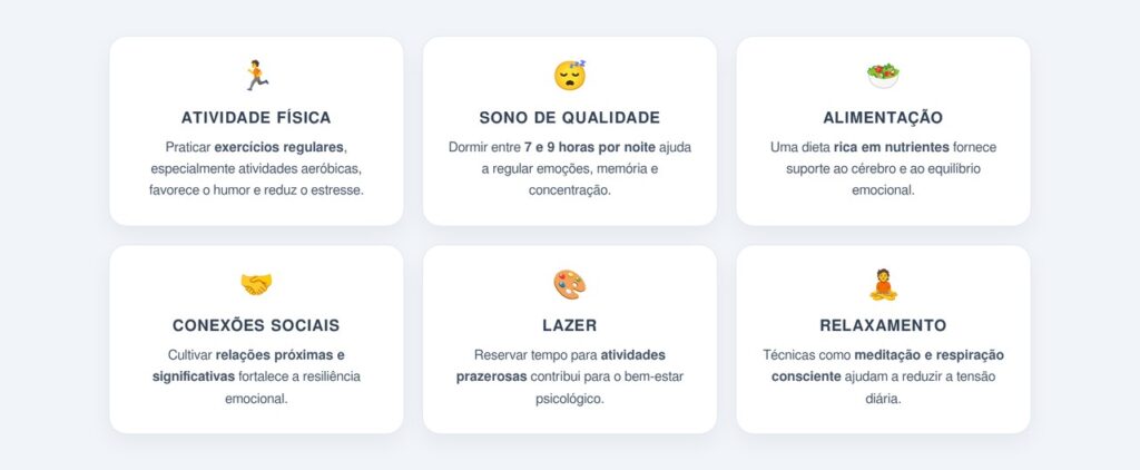 Quais hábitos diários sustentam a saúde mental?