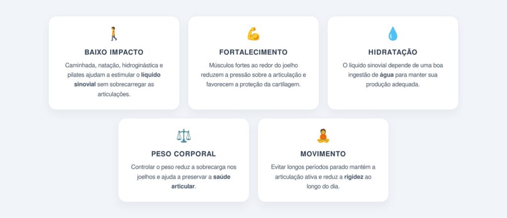 Como estimular a produção do líquido sinovial?