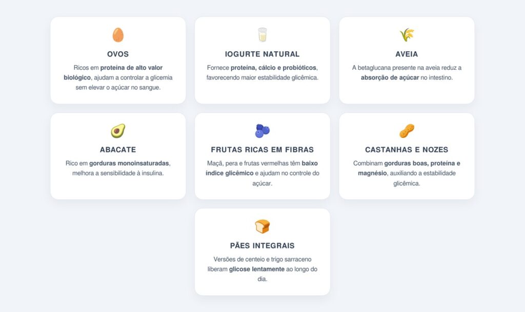 Quais alimentos ajudam a baixar a glicose em jejum?