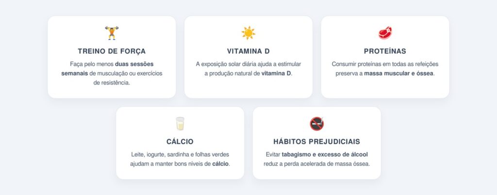 Quais hábitos ajudam a manter a densidade óssea?
