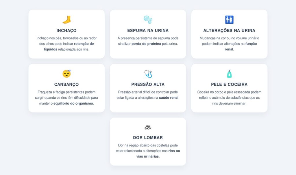 Quais são os sinais sutis de que os rins não estão bem?