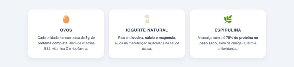 Quais são as 3 melhores fontes de proteína completa?