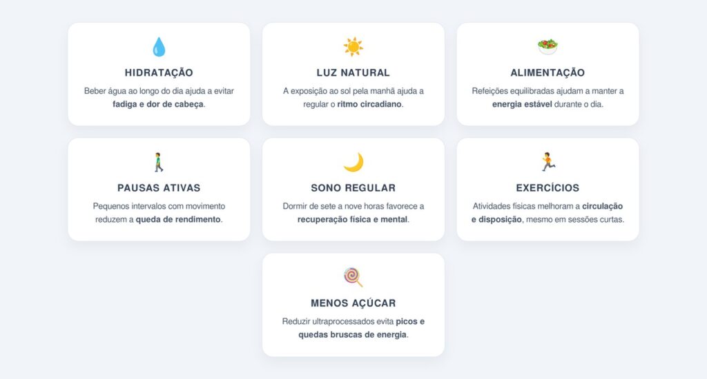 Quais hábitos simples aumentam a disposição?