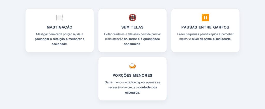 O que muda quando se come com calma?
