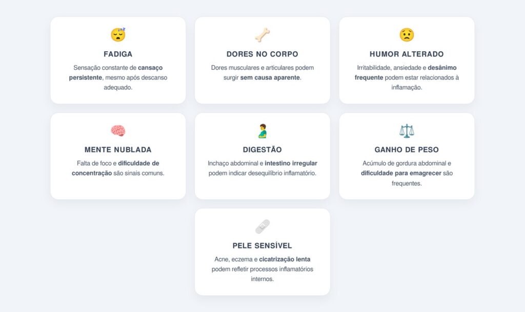Quais são os principais sinais do corpo?