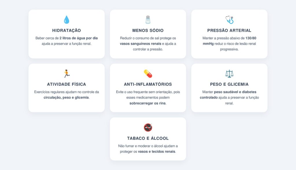 Quais hábitos diários ajudam a proteger os rins?