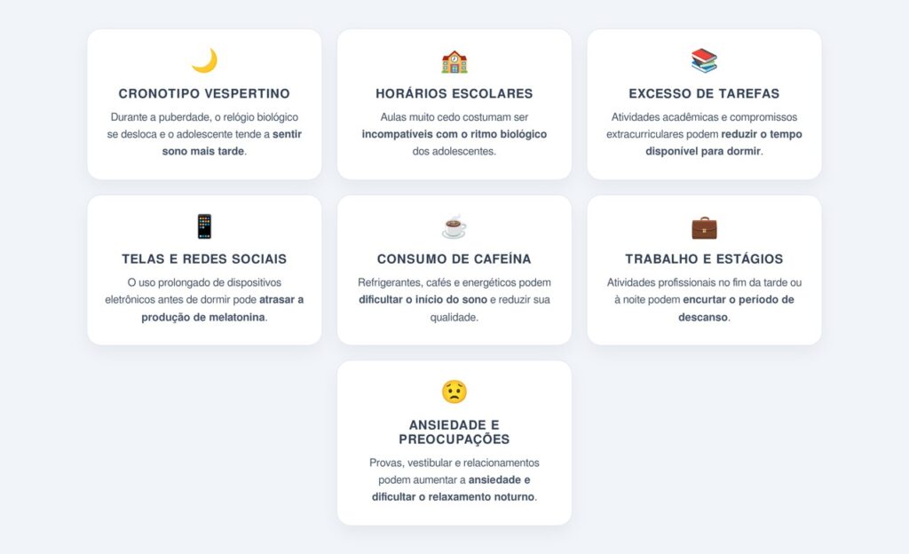 Por que adolescentes dormem menos durante a semana?