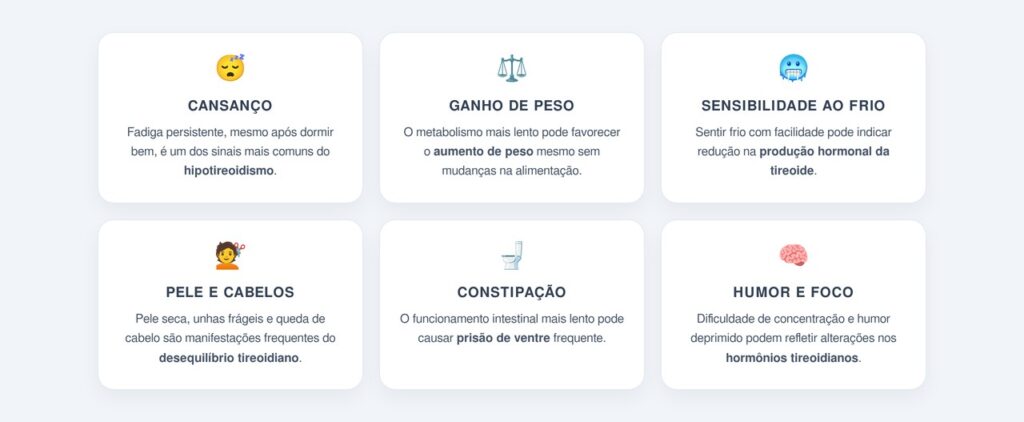 Quais são os principais sinais de alterações na tireoide?
