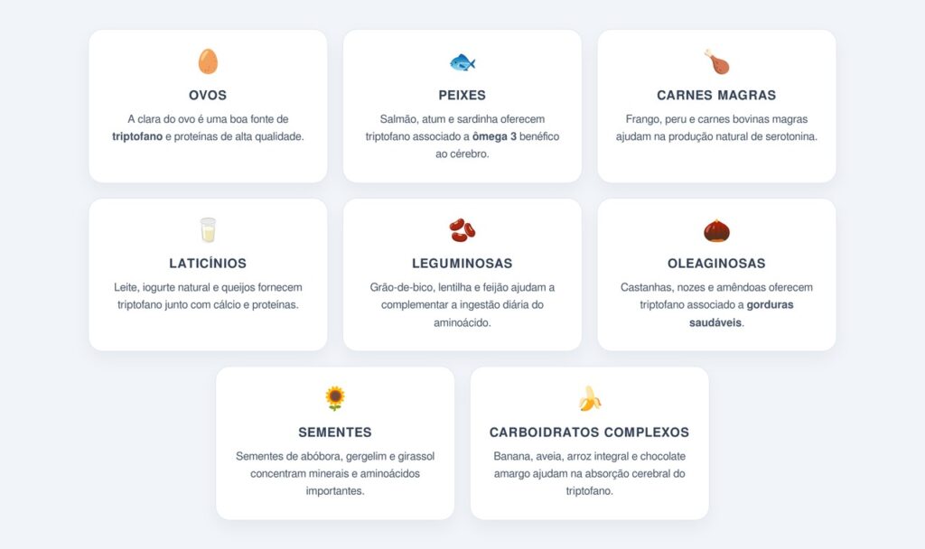Quais alimentos são ricos em triptofano?