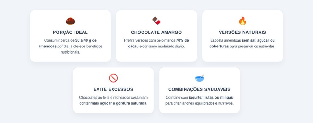 Como incluir amêndoas e chocolate amargo na alimentação?