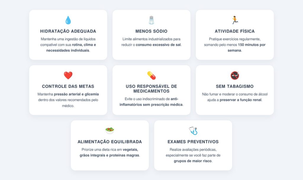 Quais são os oito hábitos essenciais para proteger os rins?