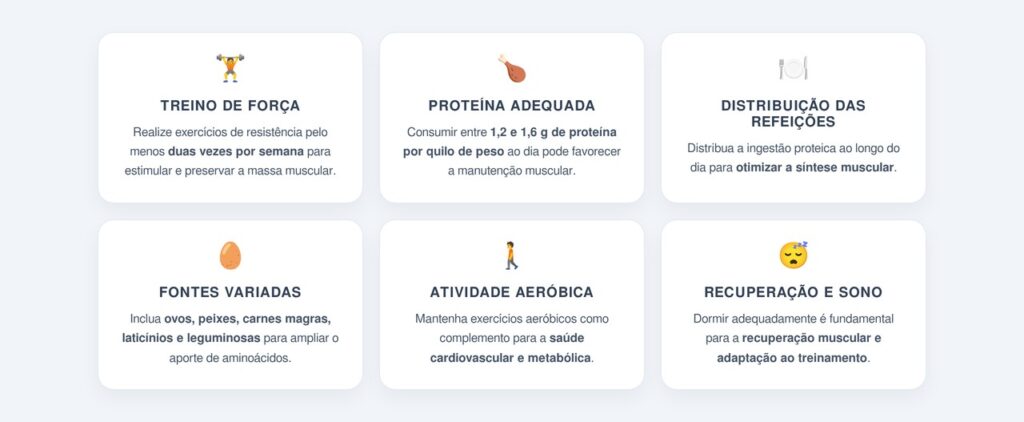 Qual o papel do treino de força e da proteína?