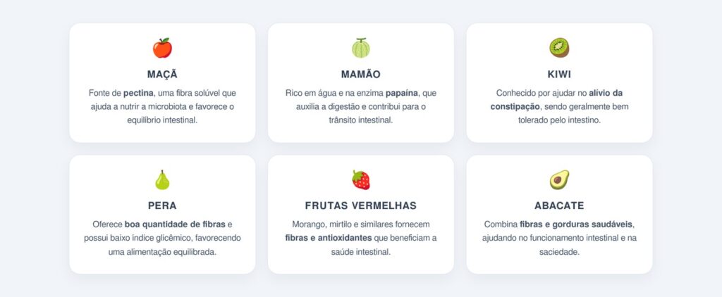 Quais outras frutas ajudam na saúde intestinal?