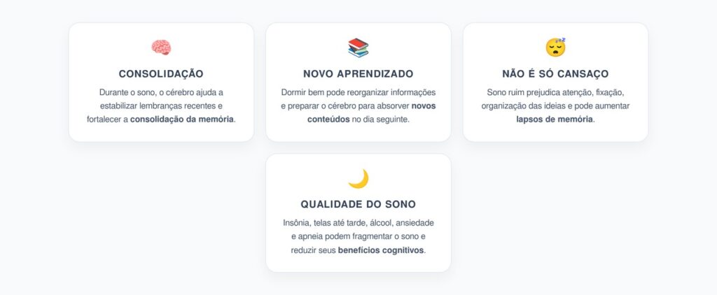 Dormir Bem e Memória: O Papel do Sono na Aprendizagem