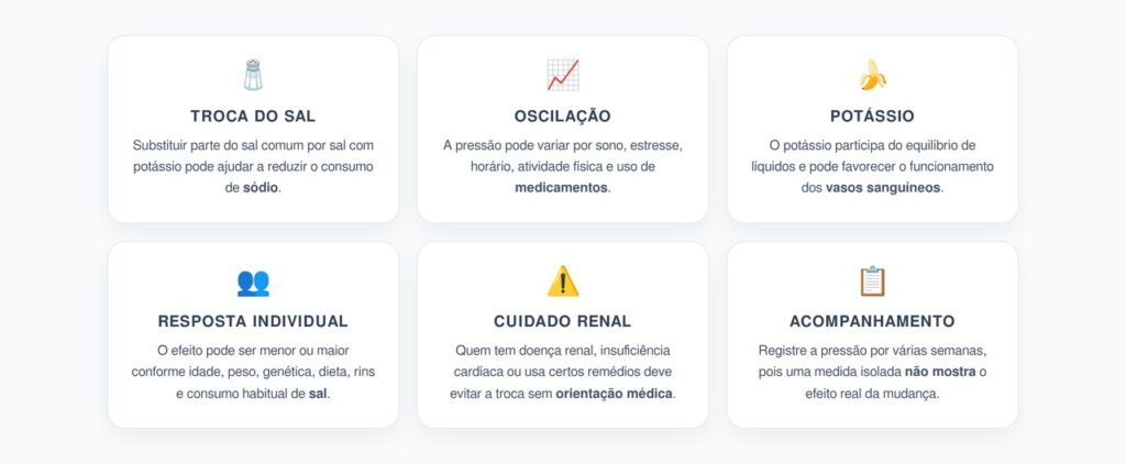 Sal com Potássio e Pressão Alta: Por Que o Efeito Pode Variar