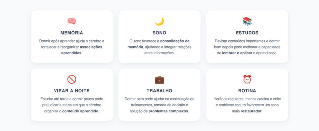 Sono e Memória: Como Dormir Ajuda o Cérebro a Aprender Melhor