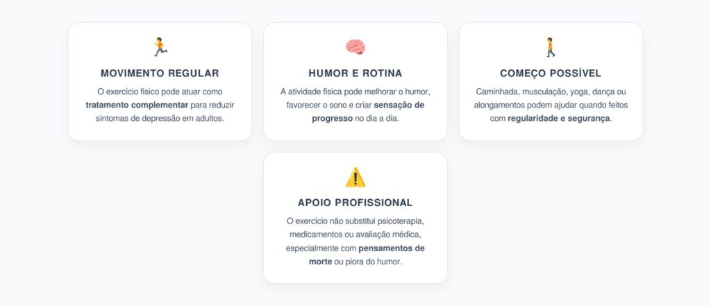 Exercício para Depressão: Tratamento Complementar que Pode Reduzir Sintomas
