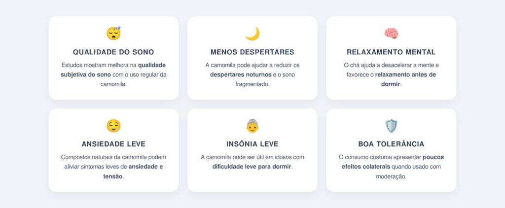 Quais benefícios da camomila para o sono são comprovados?