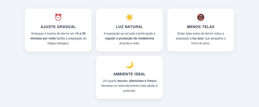 Como ajustar o horário sem prejudicar a rotina?