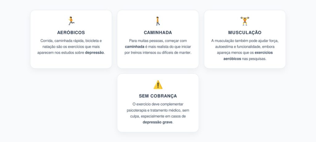 Exercícios para Depressão: Aeróbicos Lideram os Estudos