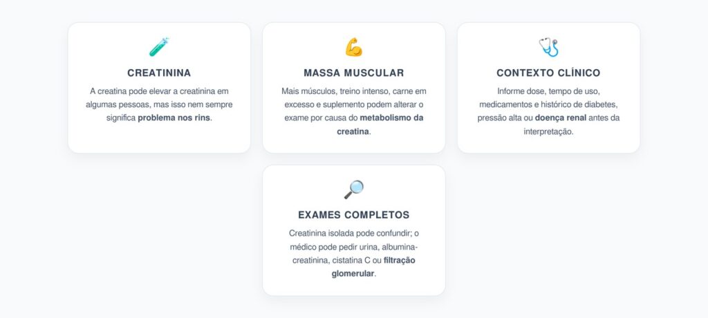 Creatina e Creatinina: O Cuidado Antes de Avaliar os Rins