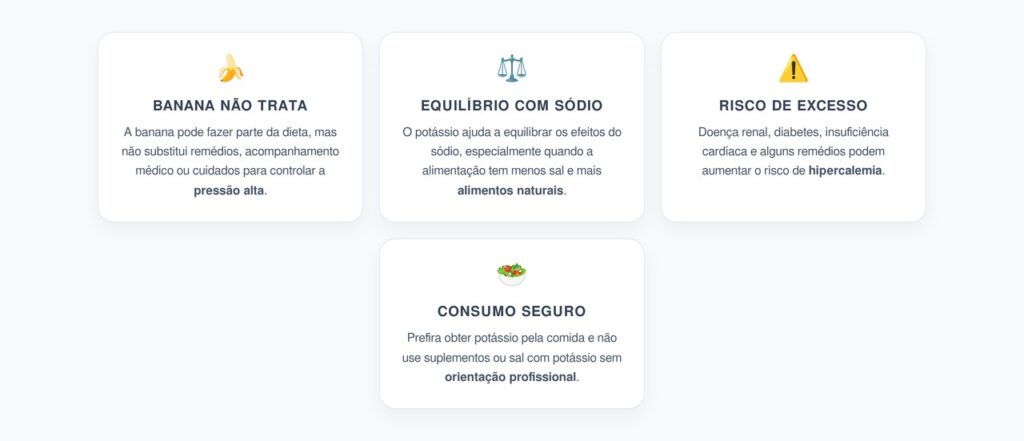 Banana e Potássio na Pressão: Quando Ajuda e Quando Pode Ser Arriscado