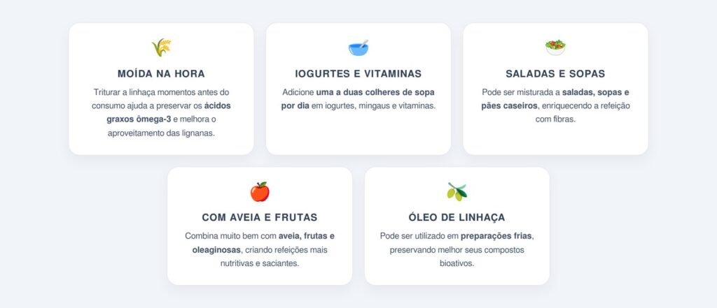Quais as melhores formas de consumir a linhaça?