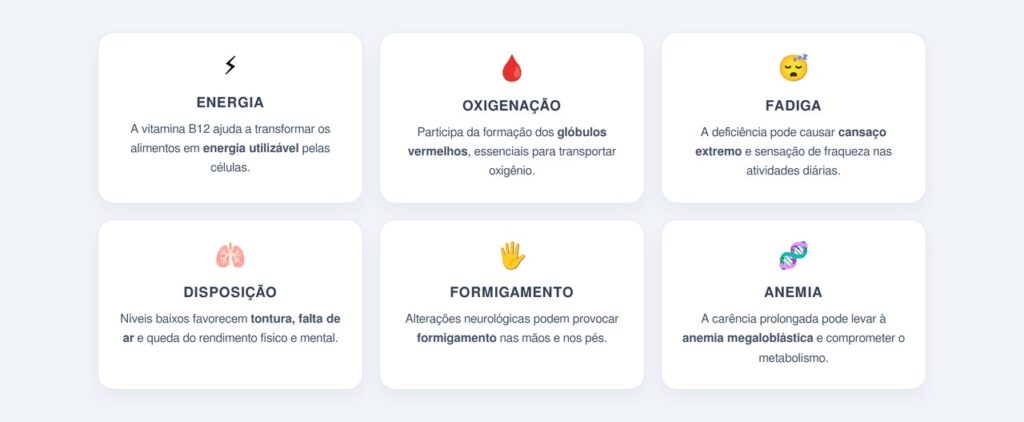 Por que a B12 é fundamental para o metabolismo?