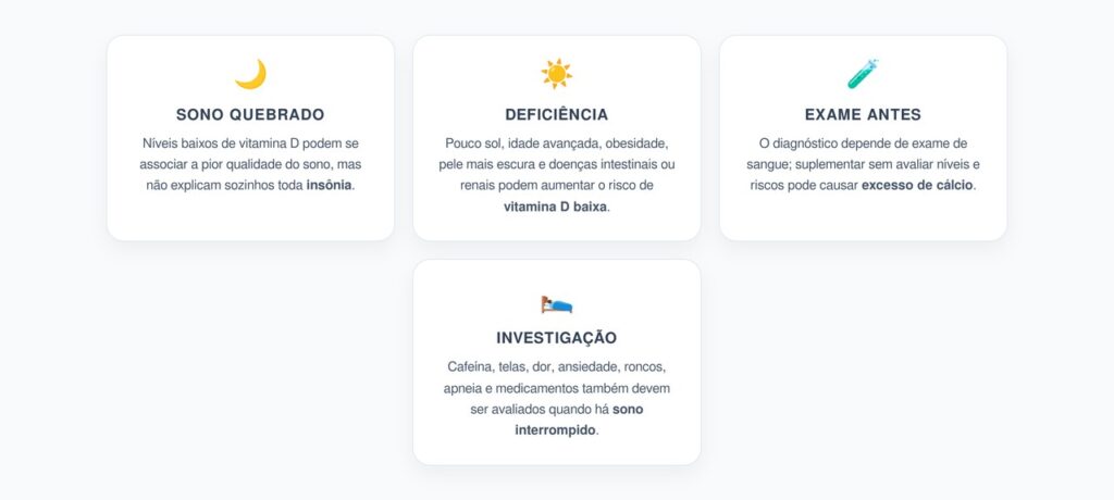 Deficiência de Vitamina D e Sono Quebrado: O que a Ciência Realmente Indica