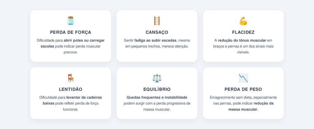 O que é a sarcopenia e quais são os sinais precoces?