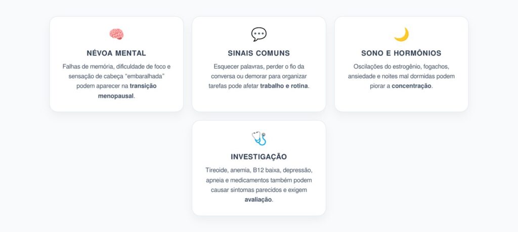 Névoa Mental na Menopausa: O Sintoma que Ganha Espaço no Cuidado do SUS