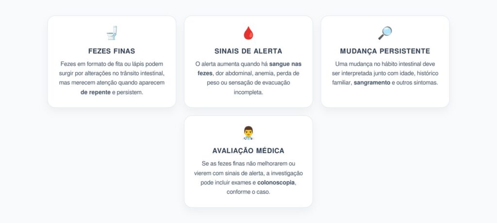 Fezes Finas de Repente: O Sinal Intestinal que Merece Atenção
