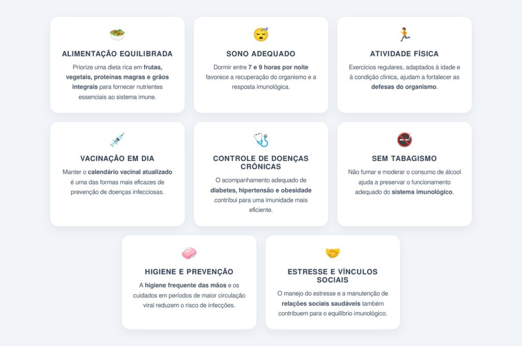 Quais estratégias ajudam a proteger a imunidade?