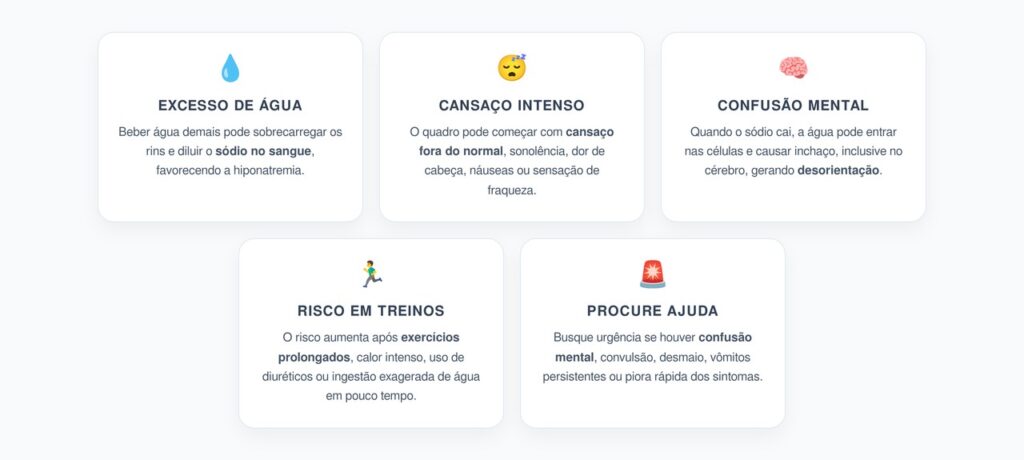 Água Demais Pode Causar Hiponatremia: O Sinal Confundido com Cansaço