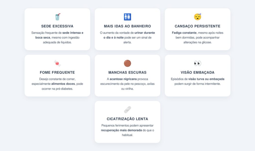 Quais sintomas indicam pré-diabetes?