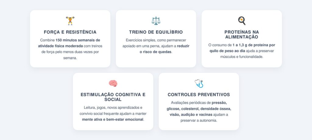 Quais hábitos preservam a autonomia depois dos 60?