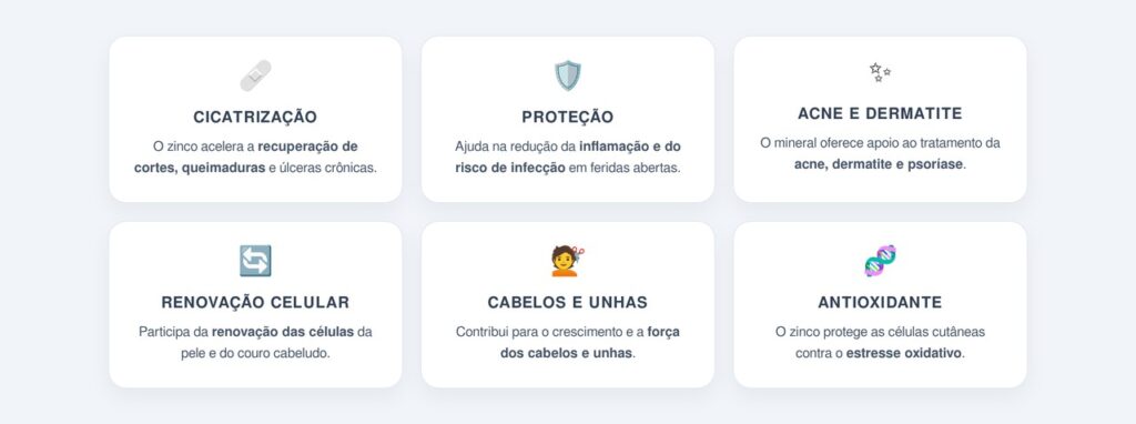 Quais são os benefícios para a cicatrização e a pele?
