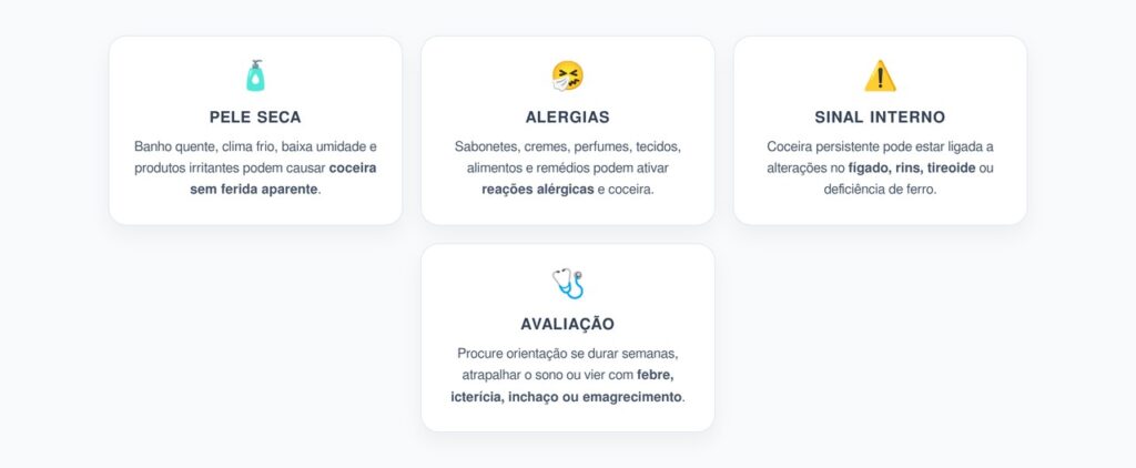 Coceira no Corpo Sem Ferida: O Que a Pele Pode Estar Avisando