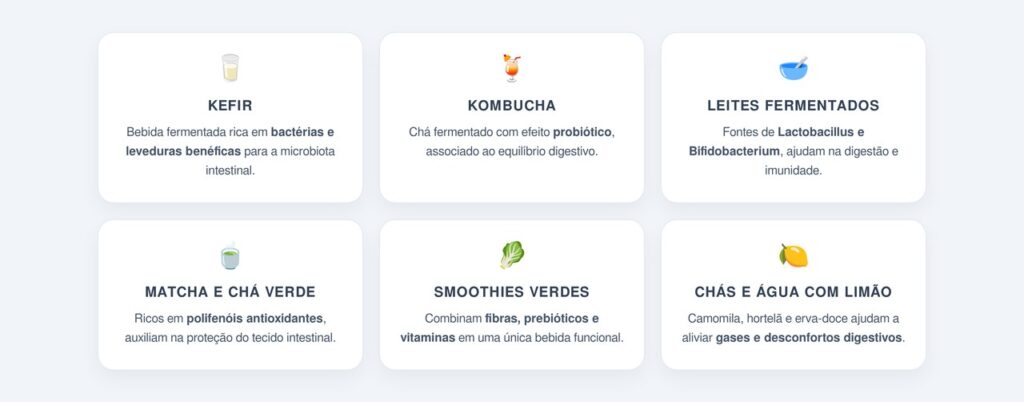 Quais bebidas favorecem o equilíbrio do intestino?