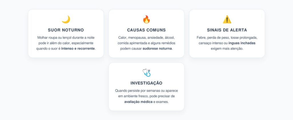 Suor Noturno Intenso: Quando Molhar Roupa ou Lençol Vira Sinal de Alerta