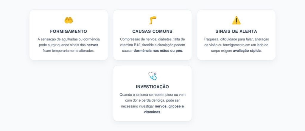 Formigamento nas Mãos ou nos Pés: Quando a Dormência Merece Atenção