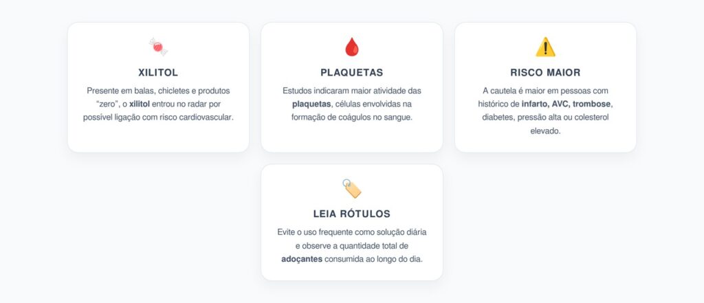 Xilitol e Coágulos: O Adoçante “Zero Açúcar” que Entrou no Radar do Coração