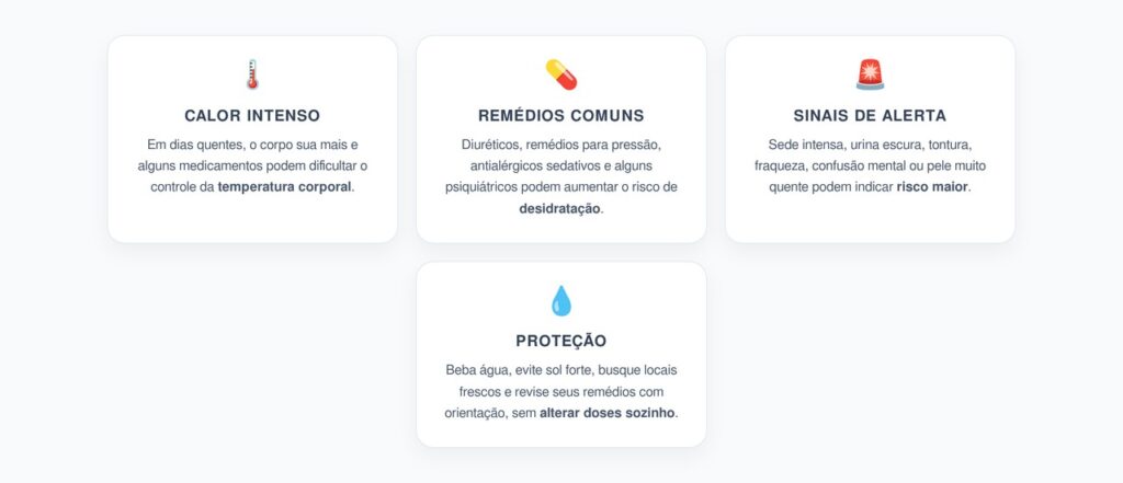 Remédios e Calor: A Combinação que Pode Aumentar o Risco de Desidratação