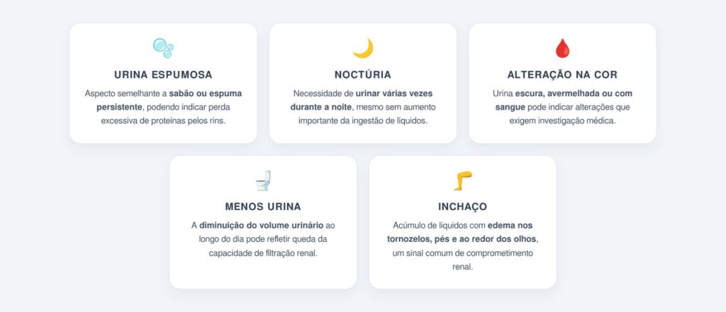 Como o inchaço e a urina revelam problemas nos rins?
